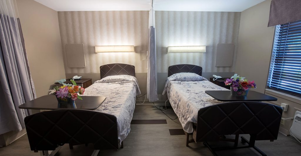 Photo showing double occupancy room in nursing home