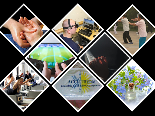 Photos showing different Non Pharmacological Treatments for Pain