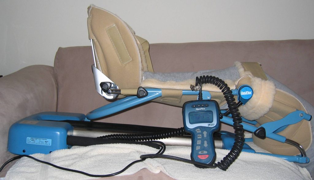 Photo showing a passive motion machine